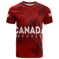 Personalised Canada Soccer T Shirt Women's WC 2023 Maple Style - Wonder Print Shop