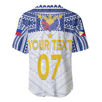 Personalised Philippines Football Baseball Jersey Women's WC 2023 Filipinas Tribal Ver LT7 - Wonder Print Shop
