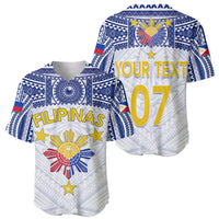 Personalised Philippines Football Baseball Jersey Women's WC 2023 Filipinas Tribal Ver LT7 - Wonder Print Shop