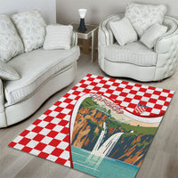 Plitvice Waterfall Hrvatska Scenery Area Rug