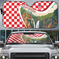 Plitvice Waterfall Hrvatska Scenery Auto Sun Shade