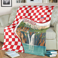 Plitvice Waterfall Hrvatska Scenery Blanket