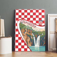 Plitvice Waterfall Hrvatska Scenery Canvas Wall Art