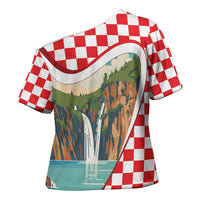 Plitvice Waterfall Hrvatska Scenery Cross Shoulder Shirt
