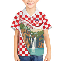 Plitvice Waterfall Hrvatska Scenery Kid Hawaiian Shirt