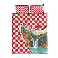 Plitvice Waterfall Hrvatska Scenery Quilt Bed Set