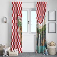 Plitvice Waterfall Hrvatska Scenery Window Curtain