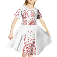 Croatia Sicanje Tattoo Inspired Kid Short Sleeve Dress The Kolo