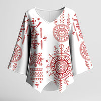 Croatia Sicanje Tattoo Inspired Kimono Sleeve Blouse The Kolo