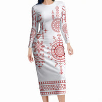 Croatia Sicanje Tattoo Inspired Long Sleeve Bodycon Dress The Kolo
