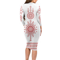 Croatia Sicanje Tattoo Inspired Long Sleeve Bodycon Dress The Kolo