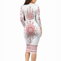 Croatia Sicanje Tattoo Inspired Long Sleeve Bodycon Dress The Kolo