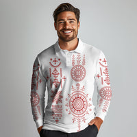 Croatia Sicanje Tattoo Inspired Long Sleeve Polo Shirt The Kolo
