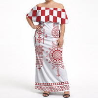 Croatia Sicanje Tattoo Inspired Off Shoulder Maxi Dress The Kolo