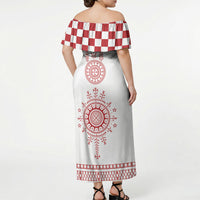 Croatia Sicanje Tattoo Inspired Off Shoulder Maxi Dress The Kolo