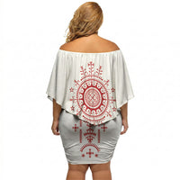 Croatia Sicanje Tattoo Inspired Off Shoulder Short Dress The Kolo