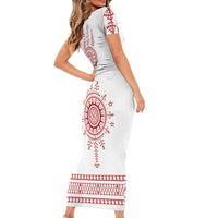 Croatia Sicanje Tattoo Inspired Short Sleeve Bodycon Dress The Kolo