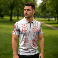 Croatia Sicanje Tattoo Inspired Zipper Polo Shirt The Kolo