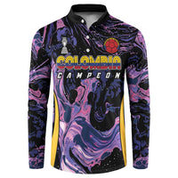 Colombia Football Custom Button Sweatshirt Cano Cristales Style - Todos Somos Campeon LT7 - Wonder Print Shop