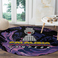 Colombia Football Round Carpet Cano Cristales Style - Todos Somos Campeon