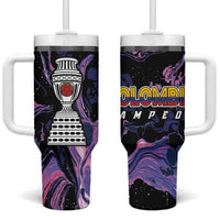 Colombia Football Tumbler With Handle Cano Cristales Style - Todos Somos Campeon - Wonder Print Shop