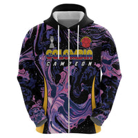 Colombia Football Custom Zip Hoodie Cano Cristales Style - Todos Somos Campeon - Wonder Print Shop