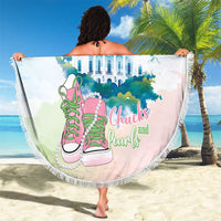Chucks N Pearls 2024 Beach Blanket Pink Green Rocking The World LT7 - Wonder Print Shop
