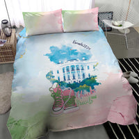 Chucks N Pearls 2024 Bedding Set Pink Green Rocking The World LT7 - Wonder Print Shop