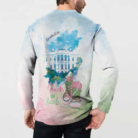 Chucks N Pearls 2024 Button Sweatshirt Pink Green Rocking The World LT7 - Wonder Print Shop