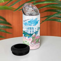 Chucks N Pearls 2024 4 in 1 Can Cooler Tumbler Pink Green Rocking The World LT7 - Wonder Print Shop