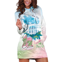 Chucks N Pearls 2024 Hoodie Dress Pink Green Rocking The World - Wonder Print Shop
