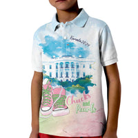 Chucks N Pearls 2024 Kid Polo Shirt Pink Green Rocking The World - Wonder Print Shop