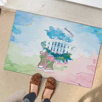 Chucks N Pearls 2024 Rubber Doormat Pink Green Rocking The World - Wonder Print Shop