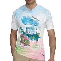 Chucks N Pearls 2024 Rugby Jersey Pink Green Rocking The World - Wonder Print Shop