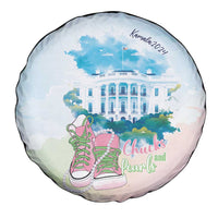 Chucks N Pearls 2024 Spare Tire Cover Pink Green Rocking The World - Wonder Print Shop