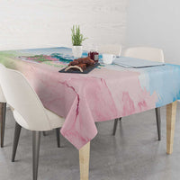 Chucks N Pearls 2024 Tablecloth Pink Green Rocking The World - Wonder Print Shop