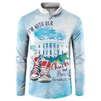 Chucks N Pearls 2024 Button Sweatshirt I'm With Her LT7 - Wonder Print Shop
