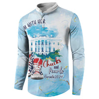 Chucks N Pearls 2024 Button Sweatshirt I'm With Her LT7 - Wonder Print Shop