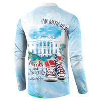 Chucks N Pearls 2024 Button Sweatshirt I'm With Her LT7 - Wonder Print Shop