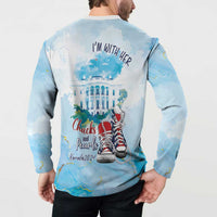 Chucks N Pearls 2024 Button Sweatshirt I'm With Her LT7 - Wonder Print Shop