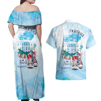 Chucks N Pearls 2024 Couples Matching Off Shoulder Maxi Dress and Hawaiian Shirt I'm With Her LT7 - Wonder Print Shop