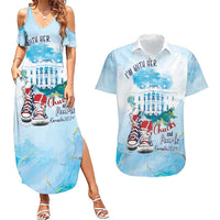 Chucks N Pearls 2024 Couples Matching Summer Maxi Dress and Hawaiian Shirt I'm With Her LT7 - Wonder Print Shop
