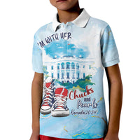 Chucks N Pearls 2024 Kid Polo Shirt I'm With Her - Wonder Print Shop