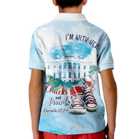 Chucks N Pearls 2024 Kid Polo Shirt I'm With Her - Wonder Print Shop