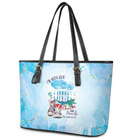 Chucks N Pearls 2024 Leather Tote Bag I'm With Her - Wonder Print Shop
