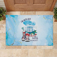 Chucks N Pearls 2024 Rubber Doormat I'm With Her - Wonder Print Shop