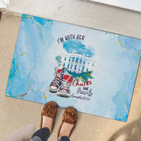 Chucks N Pearls 2024 Rubber Doormat I'm With Her - Wonder Print Shop