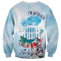 Chucks N Pearls 2024 Sweatshirt I'm With Her - Wonder Print Shop