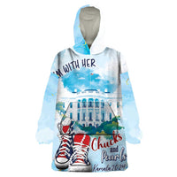 Chucks N Pearls 2024 Wearable Blanket Hoodie I'm With Her - Wonder Print Shop