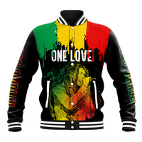 Jamaica Reggae Baseball Jacket Legend Bob Sketch Style One Love LT7 - Wonder Print Shop